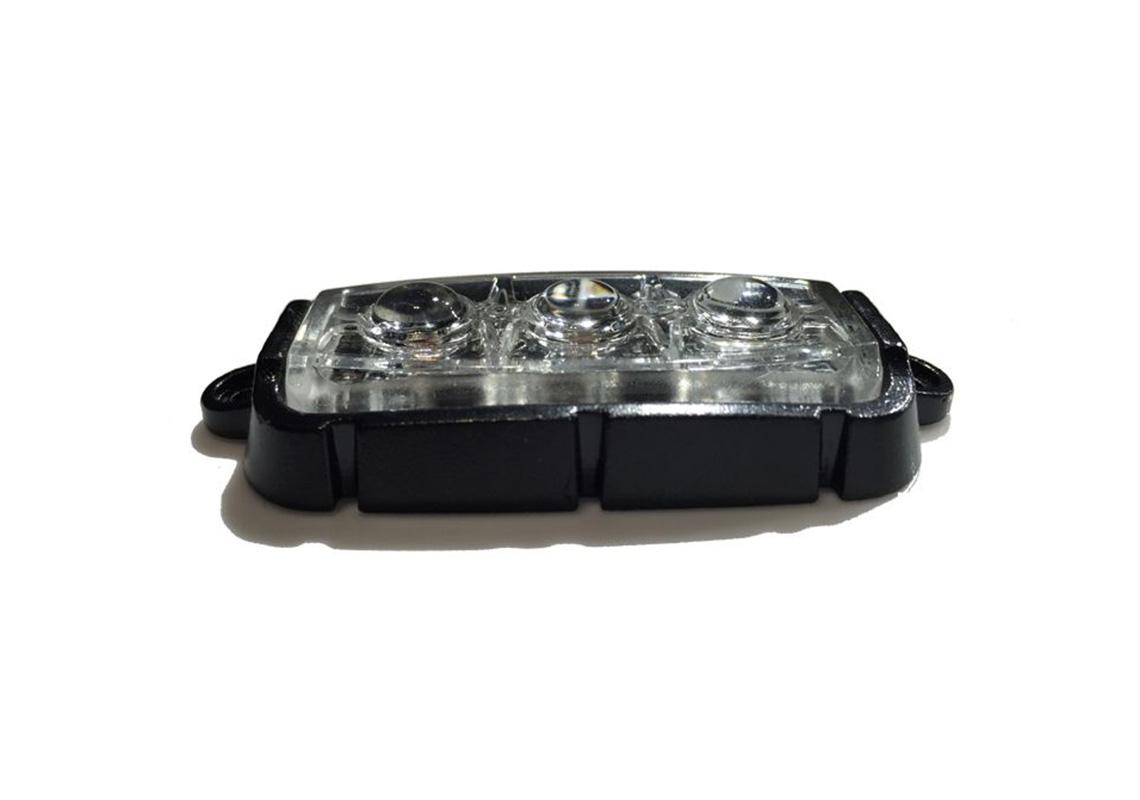 3 LUCI FLASH A LED ARANCIONI R65 - 10/30V